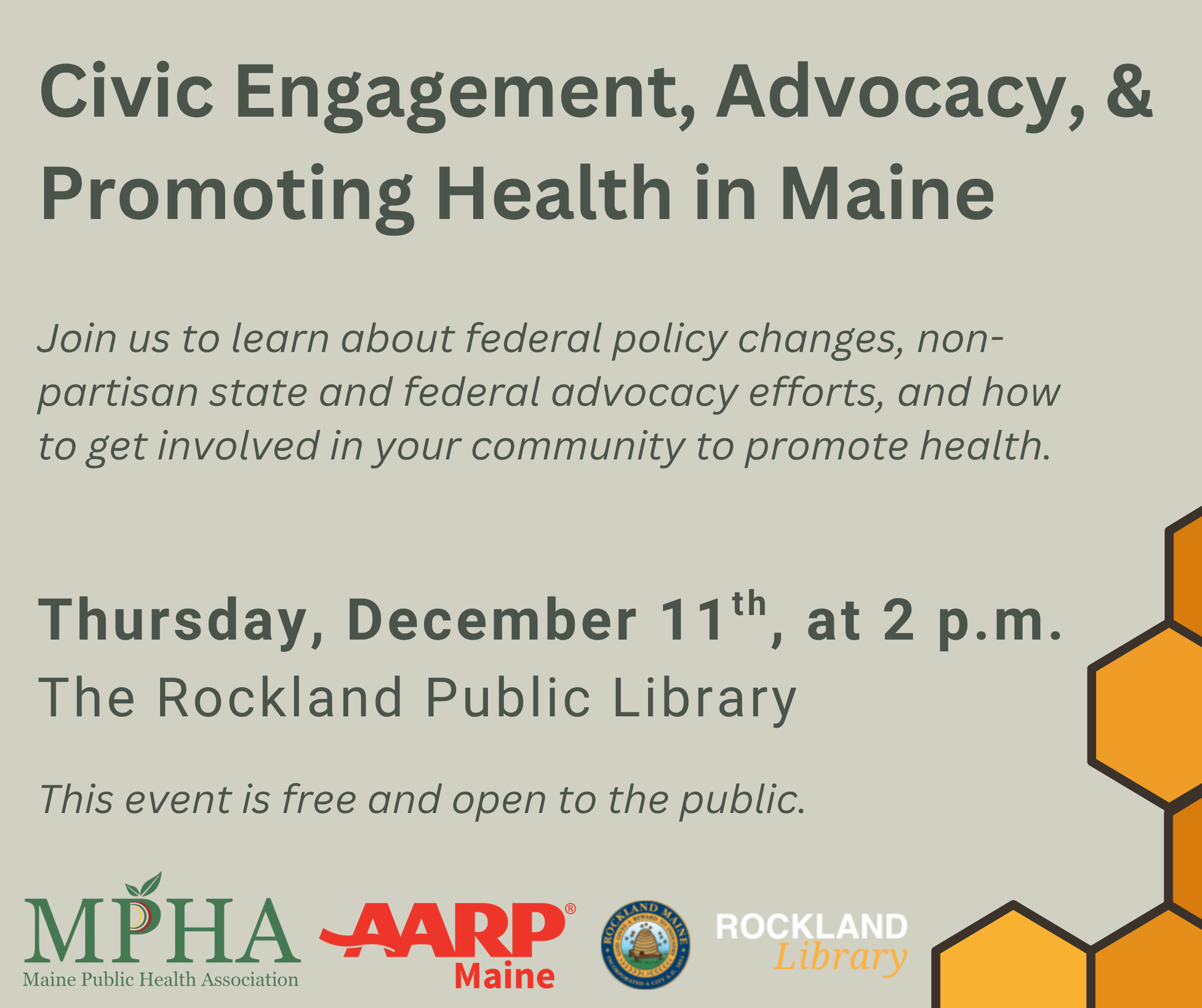 Civic Engagement Advocacy and Promoting Health in Maine 2025 12 11
