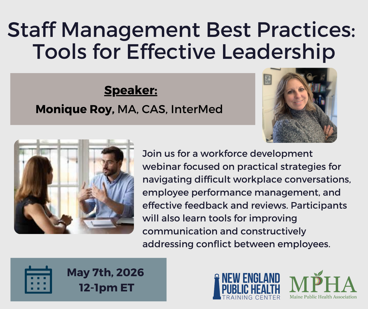 MPHA NEPHTC Webinar May 2026 Staff Management Best Practices