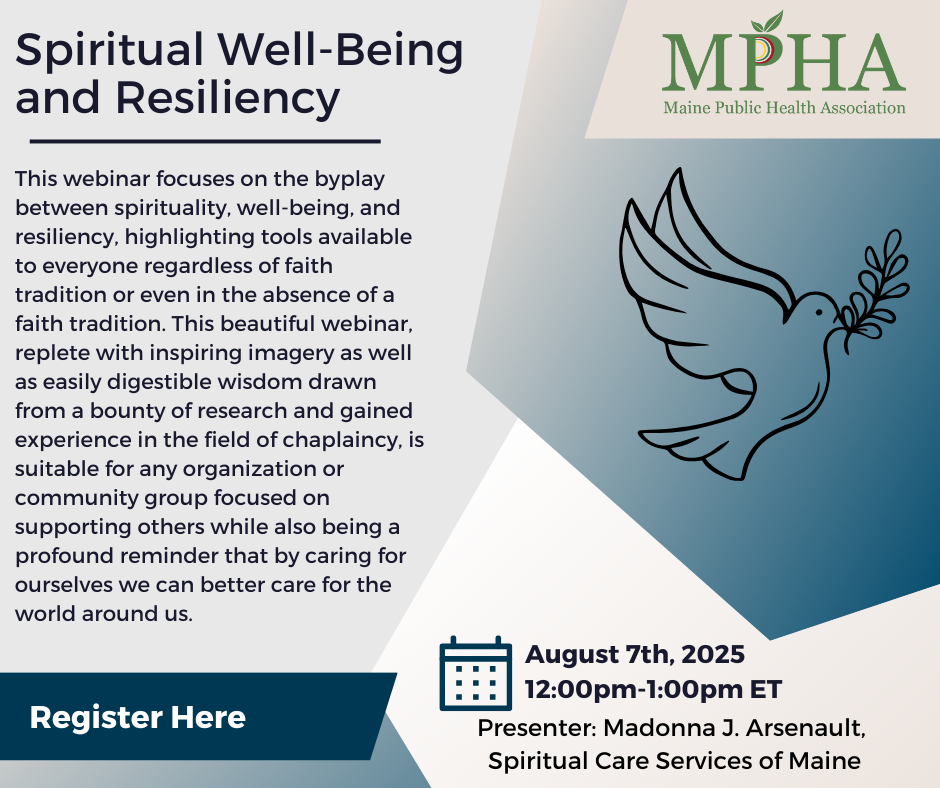 Spiritual Well Being and Resiliency NEPHTC Webinar Flyer